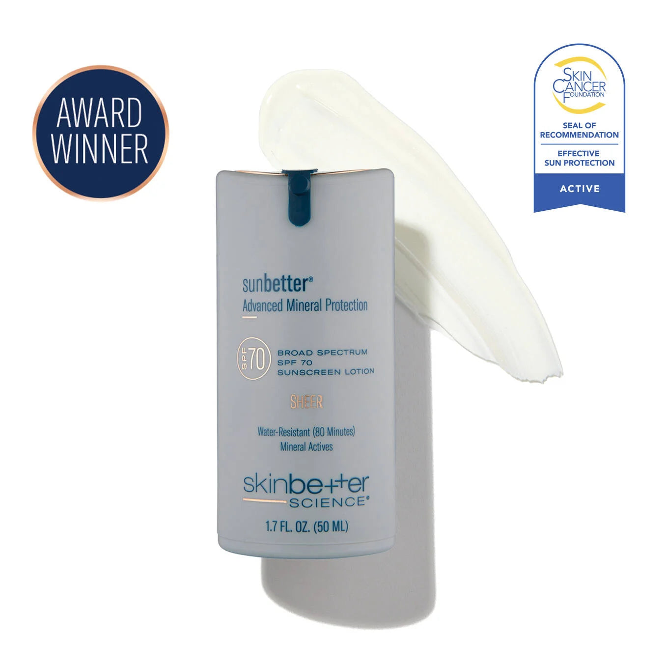 sunbetter SHEER SPF
70 Sunscreen Lotion
50 ml
